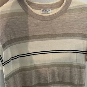Brunello Cucinelli Multicolor Striped Tee